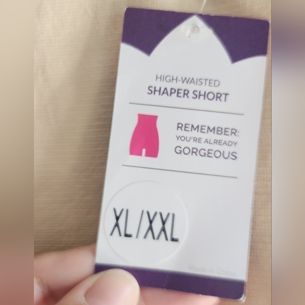 NWT Empetua by Shapermint Cream/Nude High Waist Shapewear Shorts size XL-XXL - Picture 6 of 7